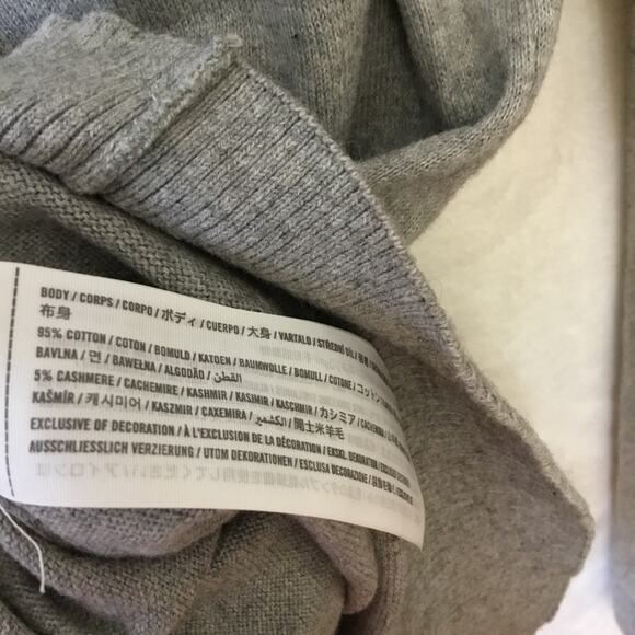 Abercrombie & Fitch Light Gray Cashmere-Blend Turtleneck Sweater - Picture 7 of 12